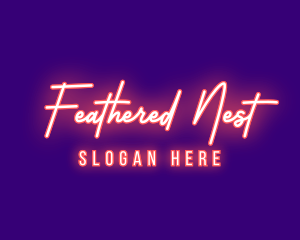 Neon Signature Light logo design