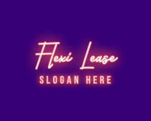 Neon Signature Light logo design