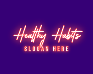 Neon Signature Light logo design