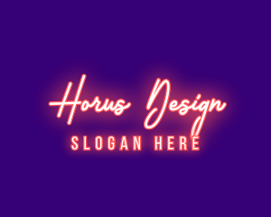 Neon Signature Light logo design