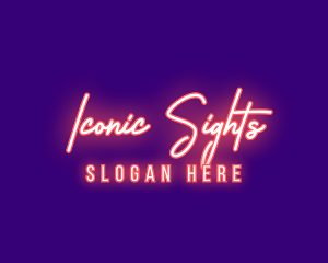 Neon Signature Light logo design