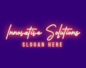 Neon Signature Light logo design