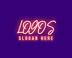 Disco - Neon Signature Light logo design