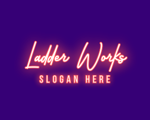 Neon Signature Light logo design