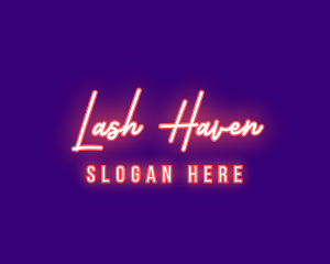 Neon Signature Light logo design