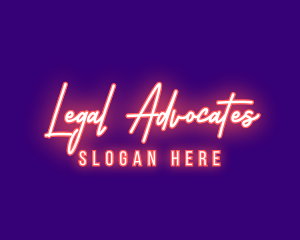 Neon Signature Light logo design