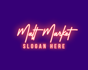 Neon Signature Light logo design