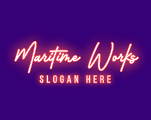 Neon Signature Light logo design