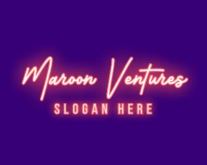 Neon Signature Light logo design