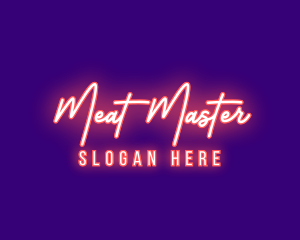 Neon Signature Light logo design