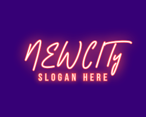 Neon Signature Light logo design