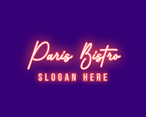 Neon Signature Light logo design