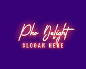 Neon Signature Light logo design