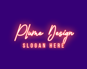 Neon Signature Light logo design