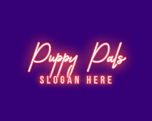 Neon Signature Light logo design