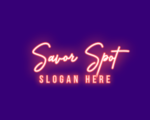 Neon Signature Light logo design