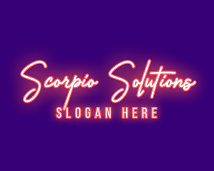 Neon Signature Light logo design