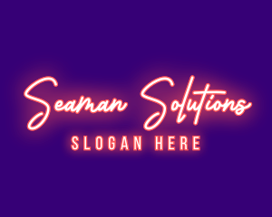 Neon Signature Light logo design