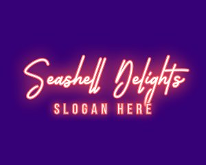 Neon Signature Light logo design