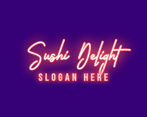 Neon Signature Light logo design