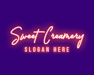 Neon Signature Light logo design