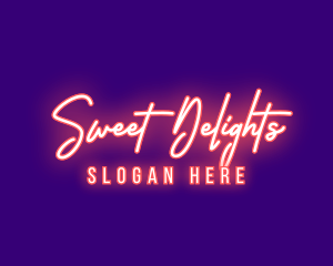 Neon Signature Light logo design