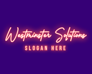 Neon Signature Light logo design