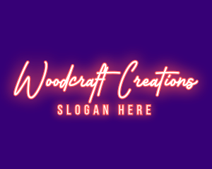 Neon Signature Light logo design