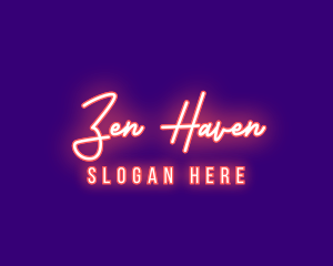 Neon Signature Light logo design