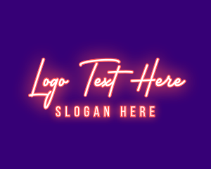 Light - Neon Signature Light logo design