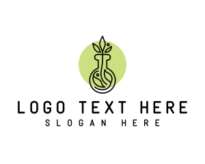 Herbal - Natural Leaf Potion logo design