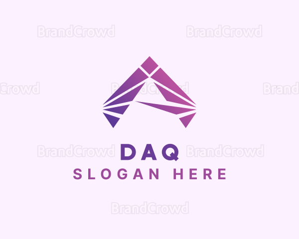 Modern Purple Letter A Logo
