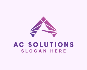 Modern Purple Letter A logo design