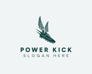 Kick - Soccer Wing Shoe League logo design