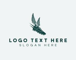 League - Soccer Wing Shoe League logo design