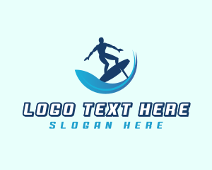 Foil Surfing - Foil Surfing Surfer logo design