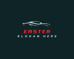Racing Car Silhouette Logo