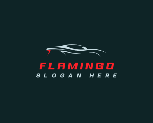Racing Car Silhouette Logo