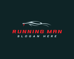 Racing Car Silhouette Logo