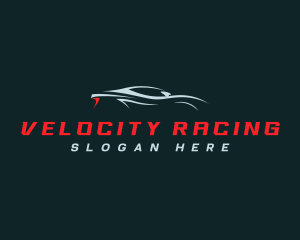 Racing Car Silhouette logo design