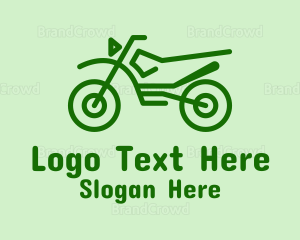 Green Dirt Bike Logo