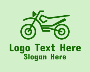 Bicycle Tournament - Green Dirt Bike logo design