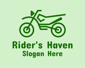 Green Dirt Bike  logo design