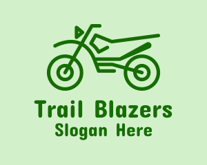 Green Dirt Bike  logo design