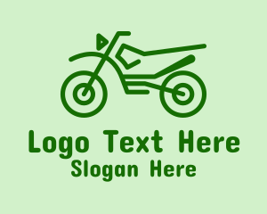 Bike Parts - Green Dirt Bike logo design