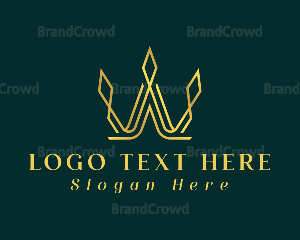 Elegant Royal Crown Letter W Logo