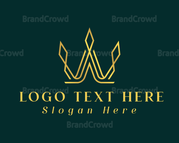 Elegant Royal Crown Letter W Logo