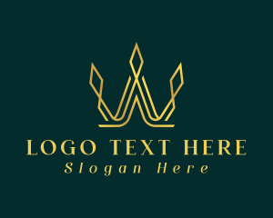 Victory - Elegant Royal Crown Letter W logo design