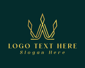 Elegant Royal Crown Letter W Logo