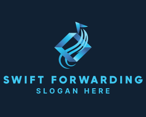 Forwarding - Blue Forwarding Arrow logo design